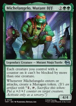 Michelangelo, Mutant BFF - Foil<br /><span class="collector-number">Collector No. 120</span>