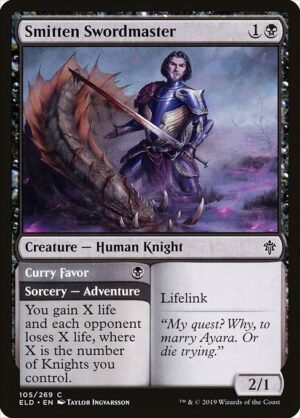 Smitten Swordmaster // Curry Favor<br /><span class="collector-number">Collector No. 105</span>